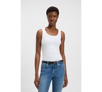 BOSS Haut Slim en coton stretch à la structure côtelée - Style C_Ematite, 50504245 Blanc S