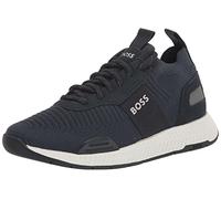 Boss Homme Mesh Mix Running Sneakers Basket, Bleu Nuit, 39 EU