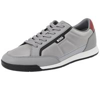 Boss Homme Nitan_Lowp_txthem Baskets à Profil Bas, Gris Ouvert, 46 EU