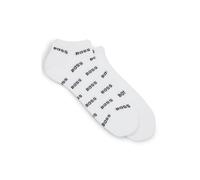 BOSS Hommes 2P AS Allover CC Lot de deux paires de chaussettes hauteur cheville avec logo