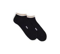 BOSS Hommes 2P AS Uni stripe CC Lot de deux paires de chaussettes basses à rayures emblématiques au niveau des chevilles