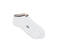 BOSS Hommes 2P AS Uni stripe CC Lot de deux paires de chaussettes basses à rayures emblématiques au niveau des chevilles