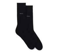 BOSS Hommes 2P RS Uni CC Lot de deux paires de chaussettes mi-mollet en coton mélangé