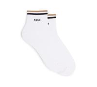 BOSS Hommes 2P SH Stripe CC Lot de deux paires de chaussettes à rayures emblématiques au niveau des chevilles