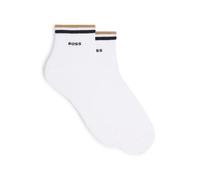 BOSS Hommes 2P SH Stripe CC Lot de deux paires de chaussettes courtes à rayures emblématiques