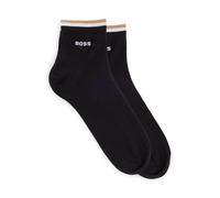 BOSS Hommes 2P SH Stripe CC Lot de deux paires de chaussettes courtes à rayures emblématiques