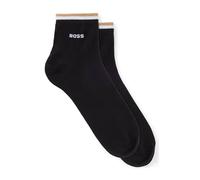 BOSS Hommes 2P SH Stripe CC Lot de deux paires de chaussettes courtes à rayures emblématiques
