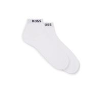 BOSS Hommes 2P SH Uni CC Lot de deux paires de chaussettes courtes avec bords-côtes logotés