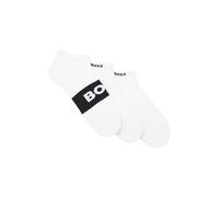 BOSS Hommes 3P AS Logo CC Lot de trois paires de chaussettes longueur cheville en coton mélangé