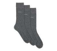 BOSS Hommes 3P RS Uni CC Lot de trois paires de chaussettes mi-mollet en maille stretch