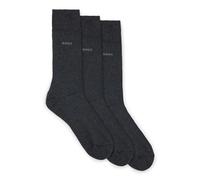 BOSS Hommes 3P RS Uni CC Lot de trois paires de chaussettes mi-mollet en maille stretch