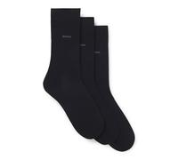 BOSS Hommes 3P RS Uni CC Lot de trois paires de chaussettes mi-mollet en maille stretch