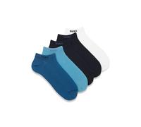 BOSS Lot de cinq paires de chaussettes basses en coton mélangé avec logo - Style 5P AS Uni CC, 50493197 Blanc / Bleu 43-46