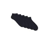 BOSS Lot de cinq paires de chaussettes basses en coton mélangé avec logo - Style 5P AS Uni CC, 50493197 Bleu foncé 43-46