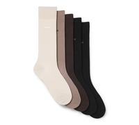BOSS Hommes 5P RS Uni CC Lot de cinq paires de chaussettes mi-mollet en coton mélangé