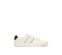 BOSS Hommes Aiden Tenn Baskets en Similicuir aux Textures Unies et grainées