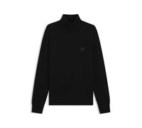 BOSS Pull à col roulé Regular en coton et cachemire - Style Akiro_S, 50527573 Noir L