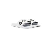 Hugo Boss Mules Aryeh 10251721 – confectionnées en Italie, grand logo – Blanc EU 43 Homme