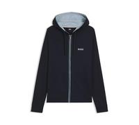 BOSS Hommes Authentic Jacket H Sweat à capuche en molleton de coton avec fermeture éclair contrastante