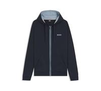BOSS Hommes Authentic Jacket H Sweat à capuche zippé en molleton de coton avec détails contrastants