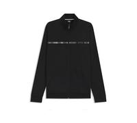 BOSS Hommes Authentic Jacket Z Veste en molleton de coton à rayure et logo