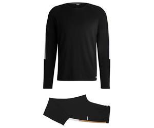 BOSS Hommes Balance Long Set Pyjama en Coton mélangé avec empiècements Contrastants