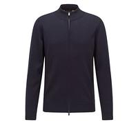 BOSS Hommes Balonso Gilet zippé en Maille de Laine Vierge