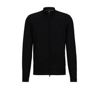 BOSS Hommes Balonso-L Cardigan zippé en Laine Vierge avec Logo brodé