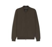 BOSS Hommes Balonso-L Cardigan zippé en Laine Vierge avec Logo brodé