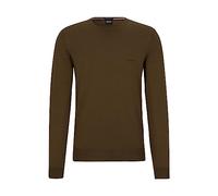 BOSS Hommes Botto-L Pull à col Rond en Laine Vierge avec Logo brodé