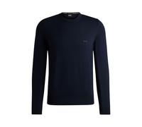 BOSS Hommes Botto-L Pull Regular en Laine Vierge avec Logo brodé