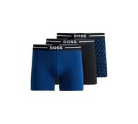 BOSS Hommes BoxerBr 3P Bold des Lot de Trois Boxers Longs en Coton Stretch