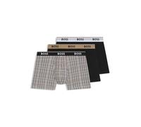 BOSS Hommes BoxerBr 3P Power des Lot de Trois Boxers Longs en Coton Stretch avec Logos