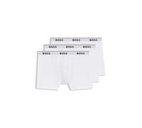 BOSS Lot de trois boxers longs en coton stretch avec logos - Style BoxerBr 3P Power, 50475282 Blanc XXXL