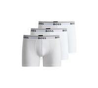 BOSS Lot de trois boxers longs en coton stretch avec logos - Style BoxerBr 3P Power, 50475282 Blanc 5XL