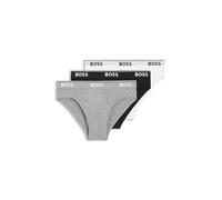 BOSS Slip Brief 3P 50475273 Coton/Élasthanne Blanc/Noir/Gris Taille L (Lot de 3) Homme
