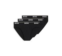 Hugo Boss – Slips Brief 3P CO/EL – Noir – XS – Lot de 3 – Homme