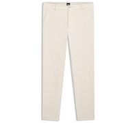 BOSS Pantalon Modern en twill de coton mélangé facile à repasser - Style C-Kane1-BL-FTU, 50553829 Blanc 35/34