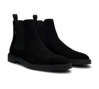 BOSS Hommes Calev Cheb Bottines Chelsea en cuir suédé avec surpiqûres emblématiques