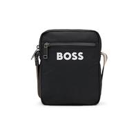 BOSS Hommes Catch 3.0 Sac porté croisé avec logo contrastant et bandoulière à rayures emblématiques