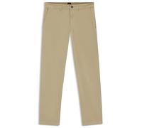 BOSS Pantalon Regular en satin de coton stretch - Style Chino-Regular-1, 50534378 Brun chiné 36/32