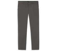 Hugo Boss Pantalon chino Tapered en satin de coton stretch Gris 33/30 Homme