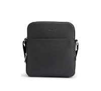 BOSS Hommes Crosstown NS pocket Sac reporter en cuir italien grainé avec logo embossé