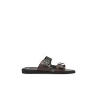 BOSS Hommes Darrel Sand Mules à boucles avec deux brides en similicuir