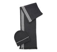 BOSS Hommes Enzo SET Boîte cadeau avec écharpe et bonnet en maille Raschel