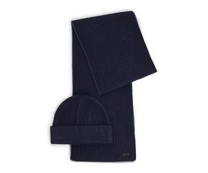 BOSS Hommes Ercole SET Coffret cadeau avec bonnet et écharpe en maille bicolore