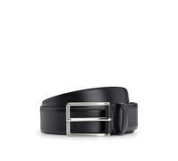 BOSS Hommes Erman-L Sz35 Ceinture en cuir italien avec boucle en métal argenté brossé