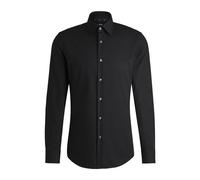 BOSS Chemise Slim Fit en popeline de coton stretch facile à repasser - Style H-HANK-kent-C1-214, 50469345 Noir 44