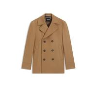 BOSS Hommes H-Hyde-Pcoat-234 Manteau Court croisé Slim en Laine mélangée