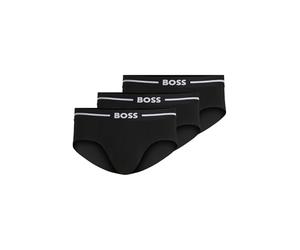 BOSS Hommes HipBr 3P Bold Lot de Trois Boxers Courts en Coton Stretch avec Taille logotée